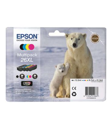Epson T2636 (26XL) Pack de 4 Cartuchos de Tinta Originales - C13T26364010