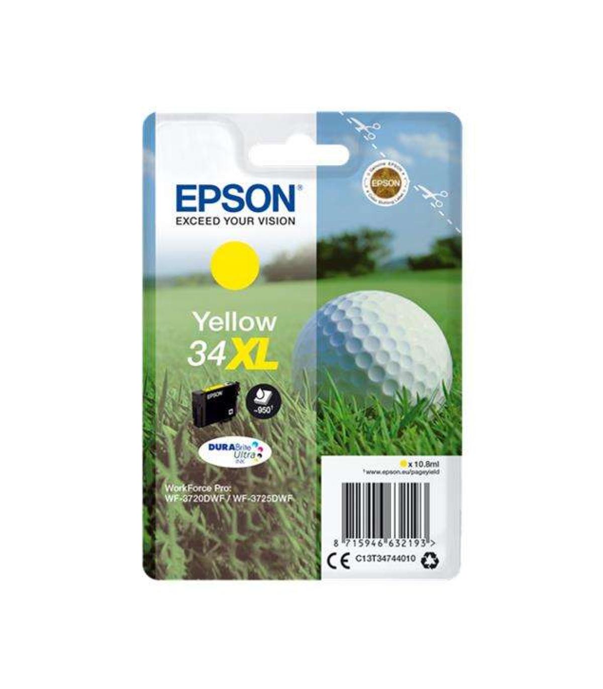 Epson T3474 (34XL) Amarillo Cartucho de Tinta Original - C13T34744010