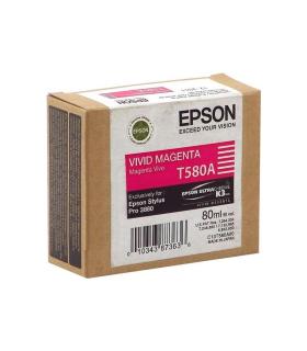 Epson T580A Magenta Vivido Cartucho de Tinta Original - C13T580A00