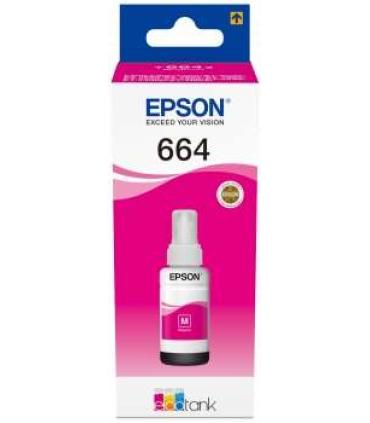 Epson T6643 Magenta Botella de Tinta Original - C13T664340