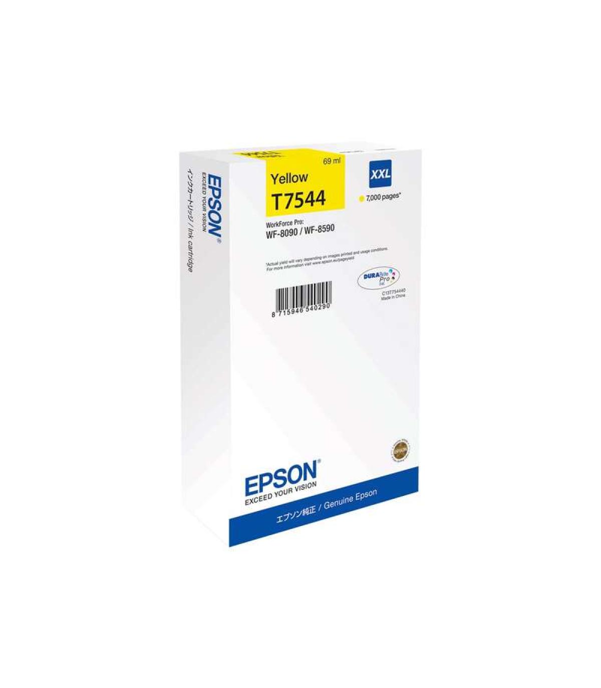 Epson T7544 Amarillo Cartucho de Tinta Original - C13T754440