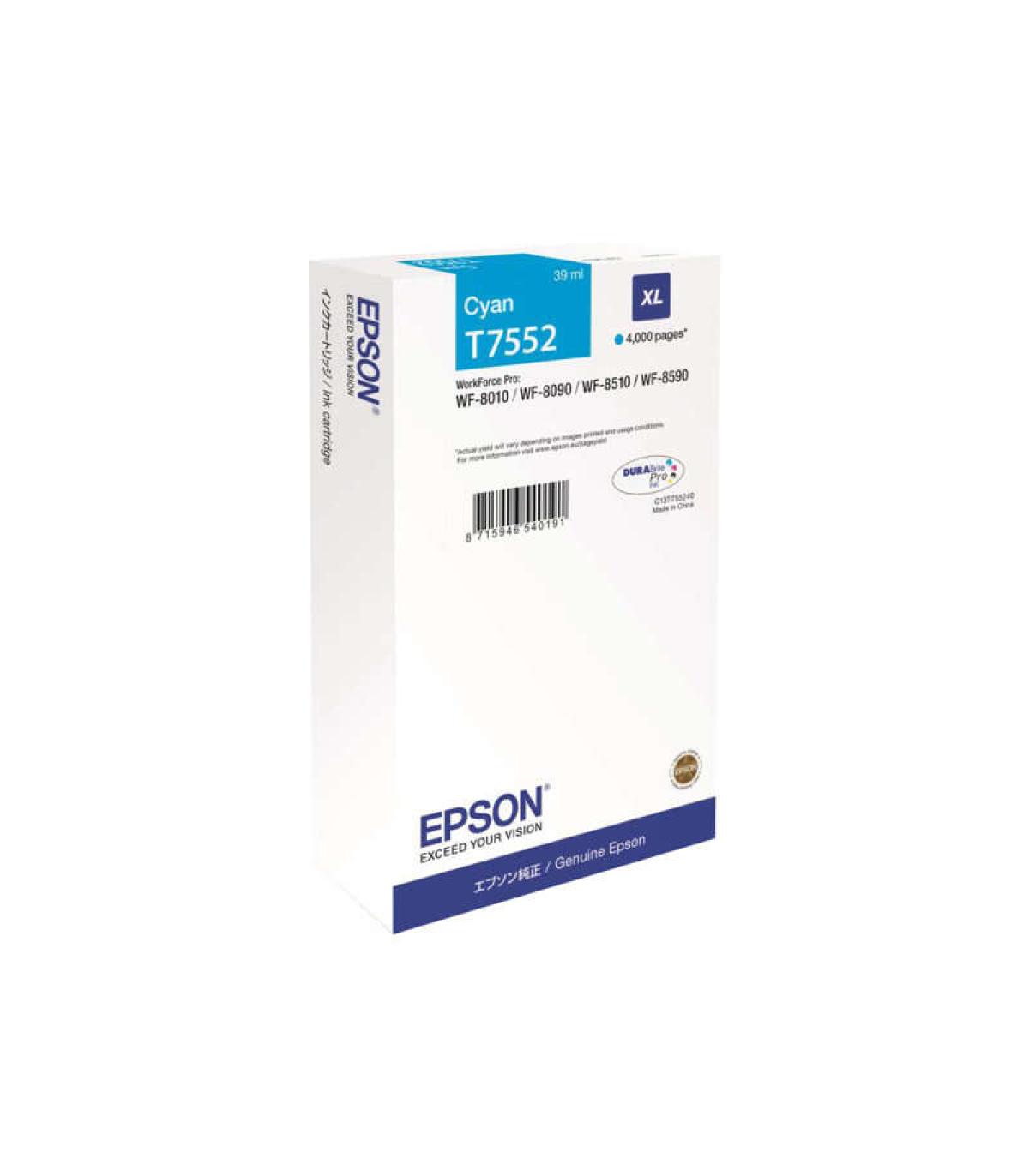 Epson T7552 Cyan Cartucho de Tinta Original - C13T755240