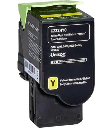 Lexmark C2325/C2425/C2535/MC2325/MC2425/MC2535/MC2640 Amarillo Cartucho de Toner Original - C232HY0