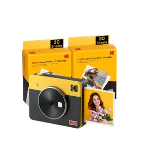 Kodak Mini Shot 3 Retro Pack de Camara Digital Instantanea Bluetooth + 60 Hojas de Papel Fotografico 7.62x7.62cm - Pantalla LCD.