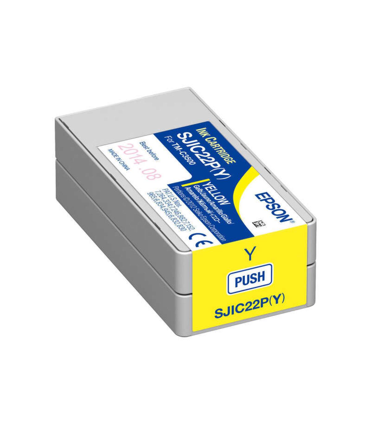 Epson SJIC22P Amarillo Cartucho de Tinta Original - C33S020604/SJIC22P(Y
