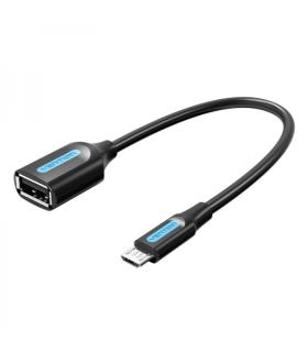 Vention Cable OTG USB 2.0 Micro-B Macho a USB A Hembra - 0.15m - Color Negro