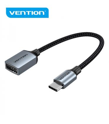 Vention Conversor USB-C Macho a USB Hembra - 0.15m - Color Gris