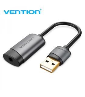 Vention Tarjeta de Sonido USB-A a Jack 3.5 Hembra - Color Gris