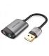 Vention Tarjeta de Sonido USB-A a 2xJack 3.5 Hembra - Color Gris