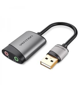 Vention Tarjeta de Sonido USB-A a 2xJack 3.5 Hembra - Color Gris
