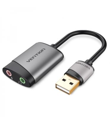 Vention Tarjeta de Sonido USB-A a 2xJack 3.5 Hembra - Color Gris