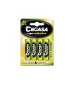 Cegasa Super Alkaline Pack de 4 Pilas LR6 AA -  Alto Rendimiento - Fiabilidad - Tecnologia Avanzada