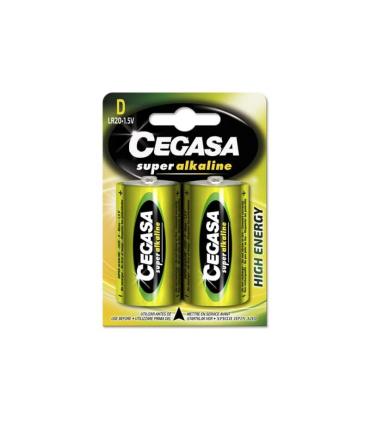 Cegasa Super Alcaline LR20 Pack 2 Pilas LR20 1.5V - Alta Tecnologia - Fiabilidad - Elevado Rendimiento