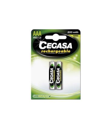 Cegasa HR03 Pack de 2 Pilas Recargables AAA - Tecnologia Rtu - Mantiene 85% de Energia Tras un Año