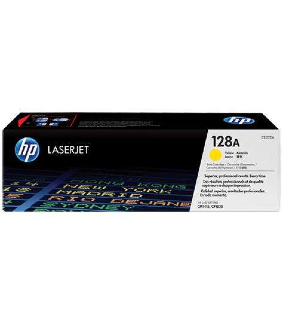 HP CE322A Amarillo Cartucho de Toner Original - 128A
