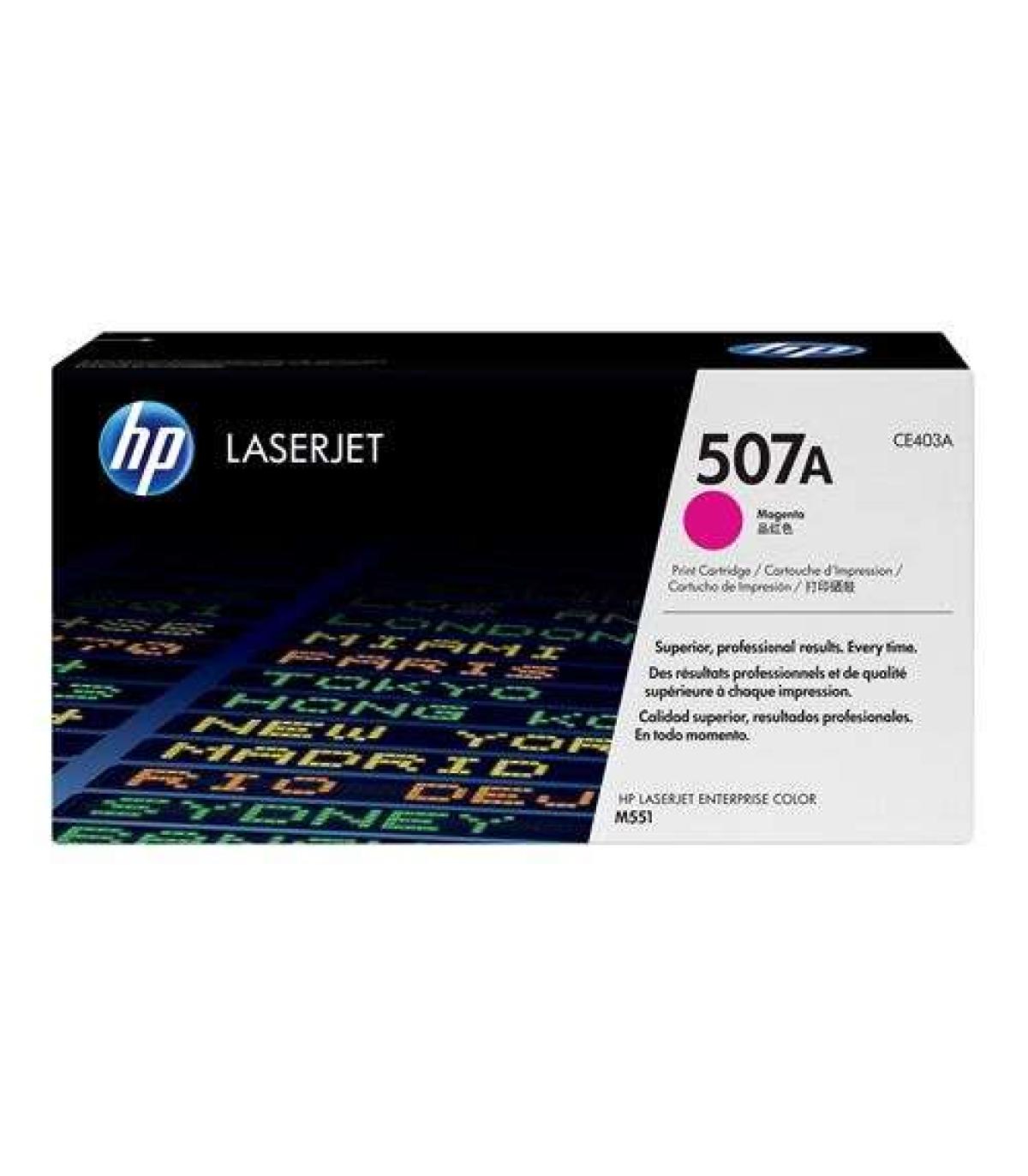 HP CE403A Magenta Cartucho de Toner Original - 507A