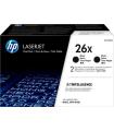 HP CF226X Negro Pack de 2 Cartuchos de Toner Originales - 26X