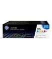 HP CB541A/CB542A/CB543A Pack de 3 Cartuchos de Toner Originales - 125A