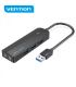 Vention HUB 6 en 1 USB3.0 a 3xUSB3.0/Tarjeta de sonido/MicroUSB Powered - 0.15m - Color Negro