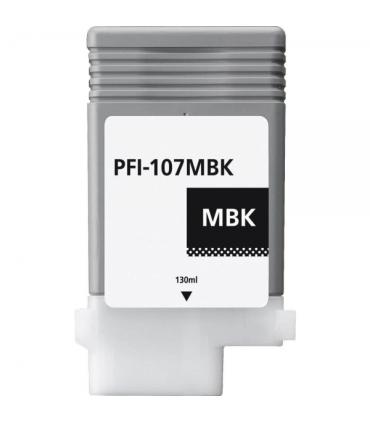 Canon PFI107 Negro Mate Cartucho de Tinta Pigmentada Generico - Reemplaza PFI107MBK/6704B001