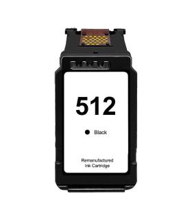 Canon PG512/PG510 Negro Cartucho de Tinta Remanufacturado - Muestra Nivel de Tinta - Reemplaza 2969B001/2970B001