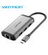 Vention Docking Station 6 en 1 USB-C a HDMI 4K/3xUSB3.0/RJ45/PD87W - 0.15m - Color Gris