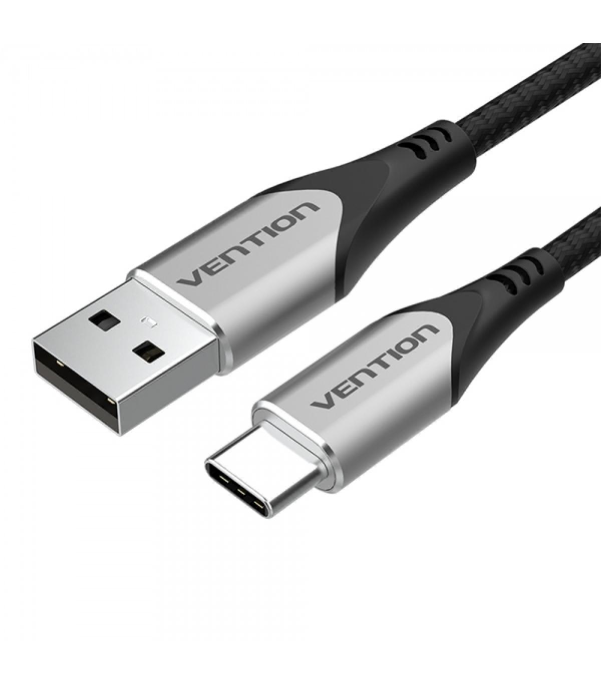 Vention Cable USB-A Macho a USB-C Macho 3A 60W 480Mbps - 2m - Color Gris