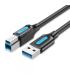 Vention Cable USB-B 3.0 Macho a USB Macho - 3m - Color Negro
