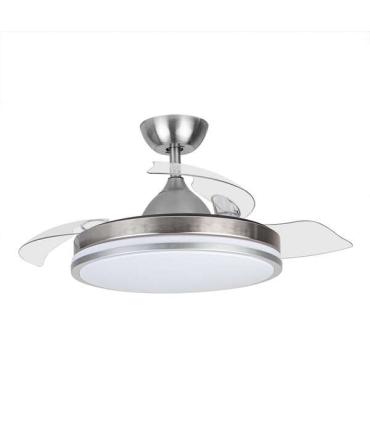 Orbegozo CP 121105 Ventilador de Techo Elegance - Potente Motor DC - Aspas Retractiles - Luz LED Regulable - Mando a Distancia..