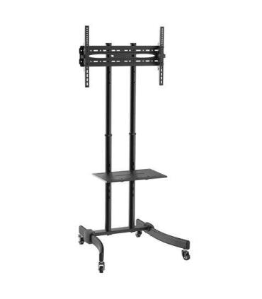 Cromad Soporte de Suelo con Ruedas para TV 37"-70" - Bloqueo de Ruedas - Bandeja Multiusos - Peso Max 40Kg - VESA 600X400mm