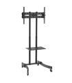 Cromad Soporte de Suelo con Ruedas para TV 37"-70" - Bloqueo de Ruedas - Bandeja Multiusos - Peso Max 40Kg - VESA 600X400mm
