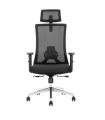Cromad Silla Ergonomica Ajustable - Reposacabezas Regulable - Soporte Lumbar Ajustable - Reposabrazos Ajustable - Asiento de Esp