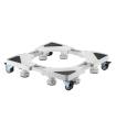 Cromad Soporte/Base Ajustable Serie PRO con Ruedas para Nevera y Lavadoras - Color Blanco