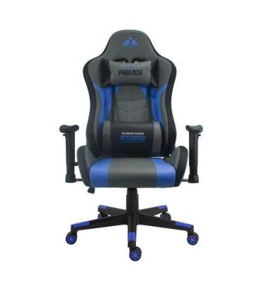 Cromad Silla Gaming Premium - Base de 350mm - Piston de Gas Clase 2 - Altura Regulable - Ruedas de Nailon de 60mm - Color Negro/