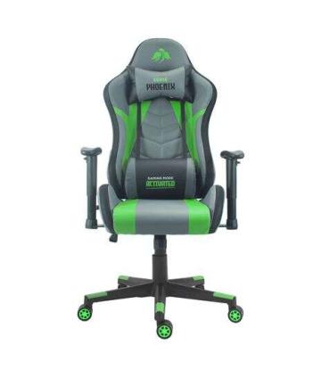 Cromad Silla Gaming Premium - Base de 350mm - Piston de Gas Clase 2 - Altura Regulable - Ruedas de Nailon de 60mm - Color Negro/