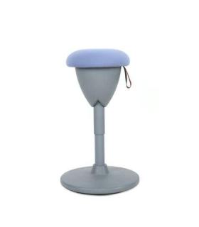 Cromad Design Taburete Multiusos - Asiento con Altura Ajustable - Giro de 360º - Tejido a Prueba de Agua - Color Azul Claro/Gris