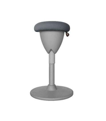 Cromad Design Taburete Multiusos - Asiento con Altura Ajustable - Giro de 360º - Tejido a Prueba de Agua - Color Gris