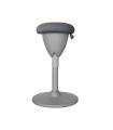 Cromad Design Taburete Multiusos - Asiento con Altura Ajustable - Giro de 360º - Tejido a Prueba de Agua - Color Gris