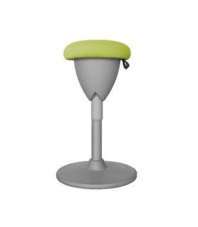 Cromad Design Taburete Multiusos - Asiento con Altura Ajustable - Giro de 360º - Tejido a Prueba de Agua - Color Verde/Gris