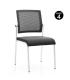 Cromad Design Pack de 4 Sillas - Asiento de Espuma - Respaldo de Malla - Ideal para uso Comercial - Apilables - Color Negro