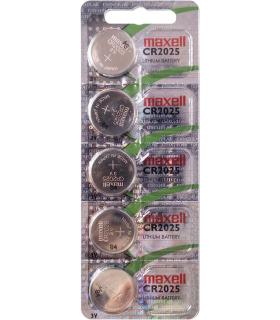 Maxell Pack de 5 Pilas Litio de Boton CR2025 3V