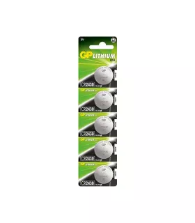 GP Lithium Pack de 5 Pilas Litio de Boton CR2430 3V