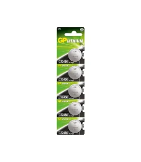 GP Lithium Pack de 5 Pilas Litio de Boton CR2450 3V