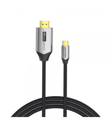 Vention Cable USB-C Macho a HDMI 2.0 Macho 4K - 1.5m - Algodon Trenzado - Aluminio Negro