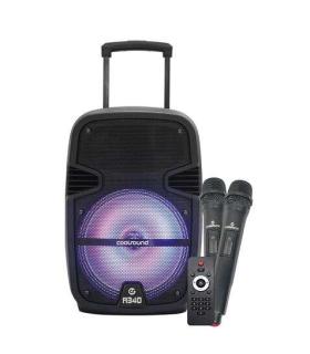 Coolsound A340 Altavoz Amplificado Bluetooth 250W 8" - USB, Entrada Mic. Jack 6.3mm - Iluminacion LED - 2 Microfono Incluidos ..