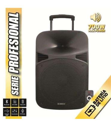 Coolsound Serie Pro Altavoz Autoamplificado Bluetooth 15" 700W Max Power con Bateria - USB, Entrada Mic. Jack 6.3mm - Asa y Rued