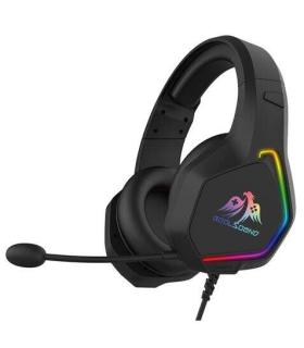 Coolsound G6 Auriculares Gaming con Microfono - USB para Iluminacion LED - Diadema Ajustable - Almohadillas Acolchadas - Control
