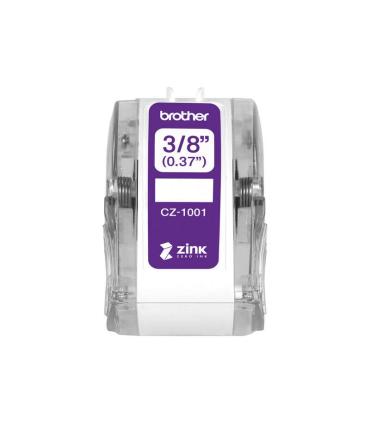 Brother CZ1001 Rollo de Etiquetas Originales de Tamaño Personalizado - Ancho 9mm x 5 metros - Zero Ink