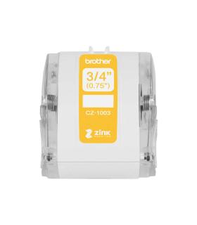 Brother CZ1003 Rollo de Etiquetas Originales de Tamaño Personalizado - Ancho 19mm x 5 metros - Zero Ink