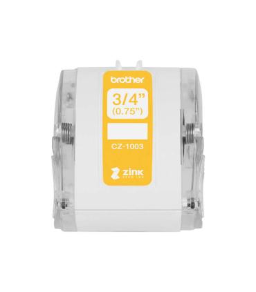 Brother CZ1003 Rollo de Etiquetas Originales de Tamaño Personalizado - Ancho 19mm x 5 metros - Zero Ink
